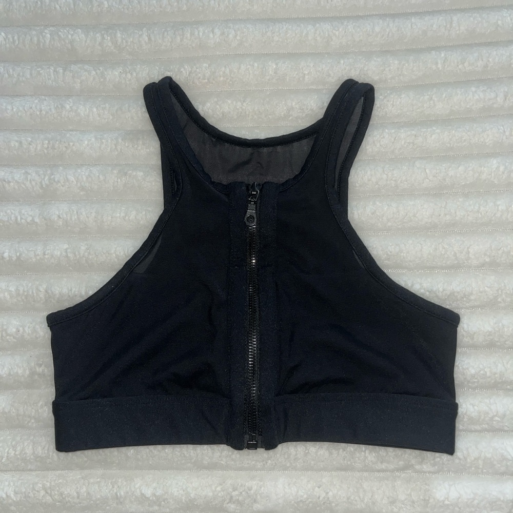 C&C California Sport Black Mesh Sports Bra Size Small